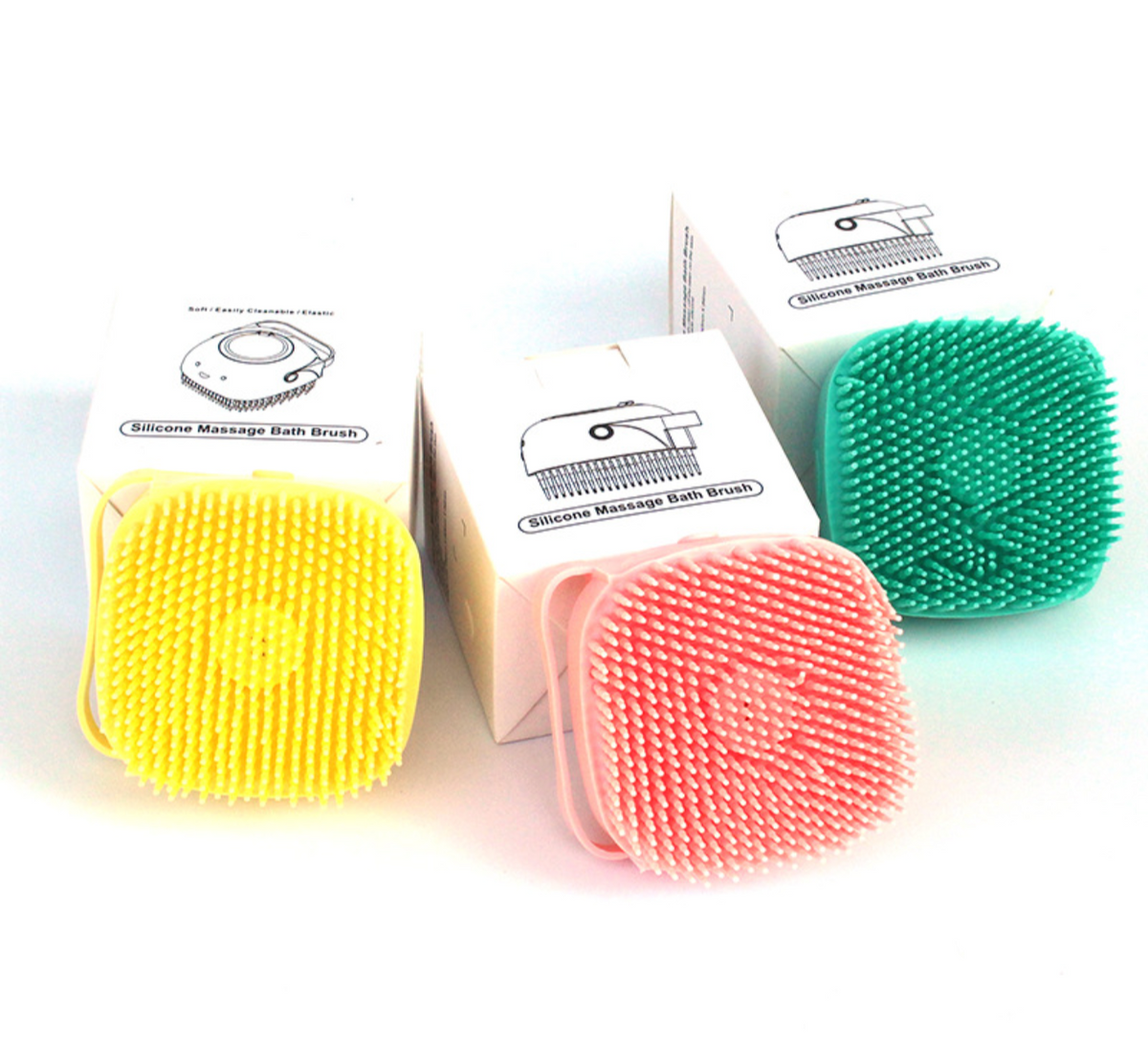 Brosse de bain massage en silicone pour chien
